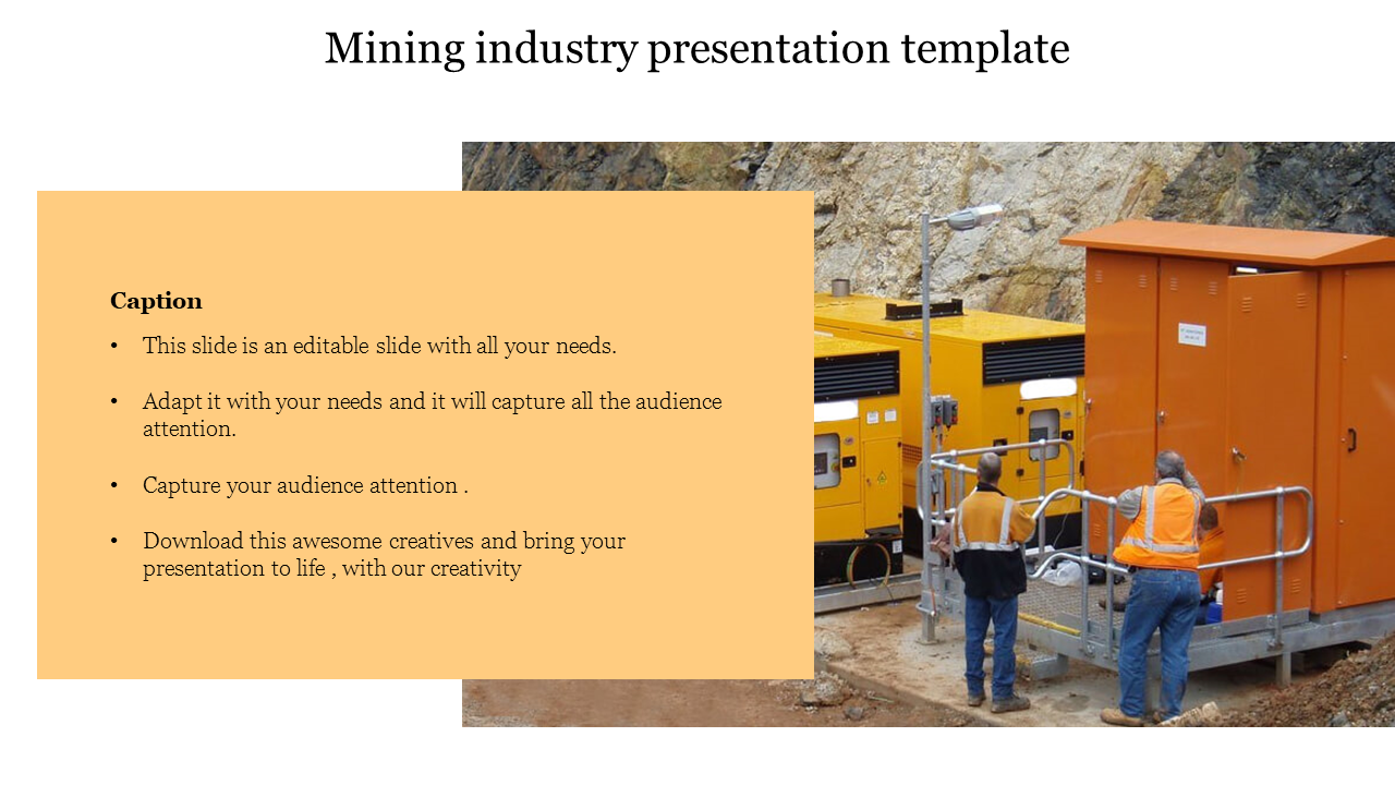 Mining industry presentation template